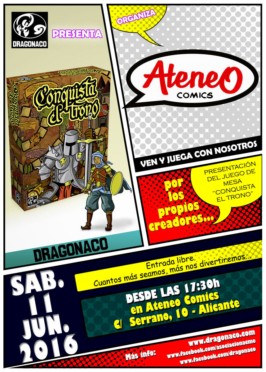 Presentación de Conquista el Trono en Ateneo Comics Alicante