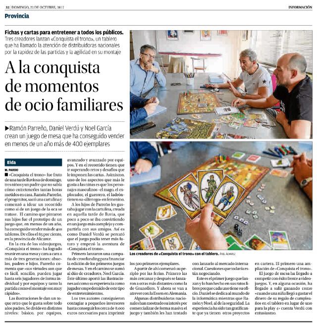 Diario Información de Alicante, entrevista